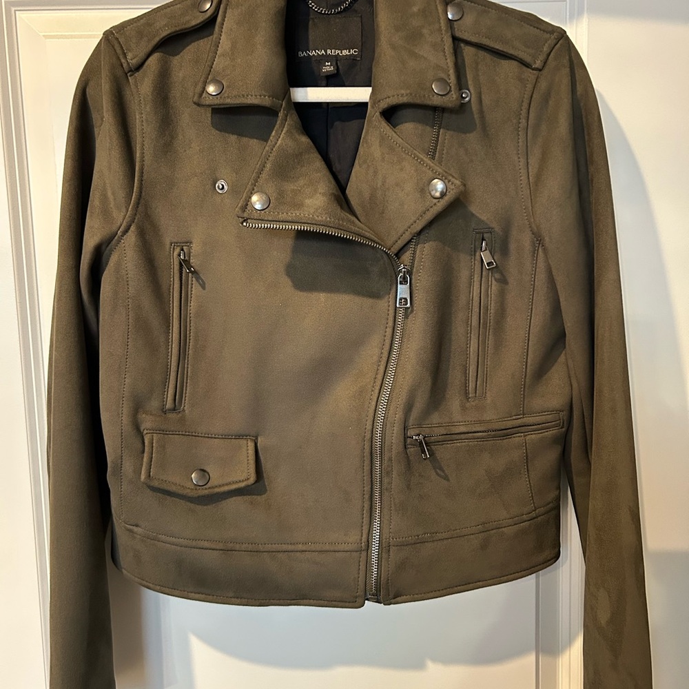 Banana Republic Olive Suede Jacket for Women